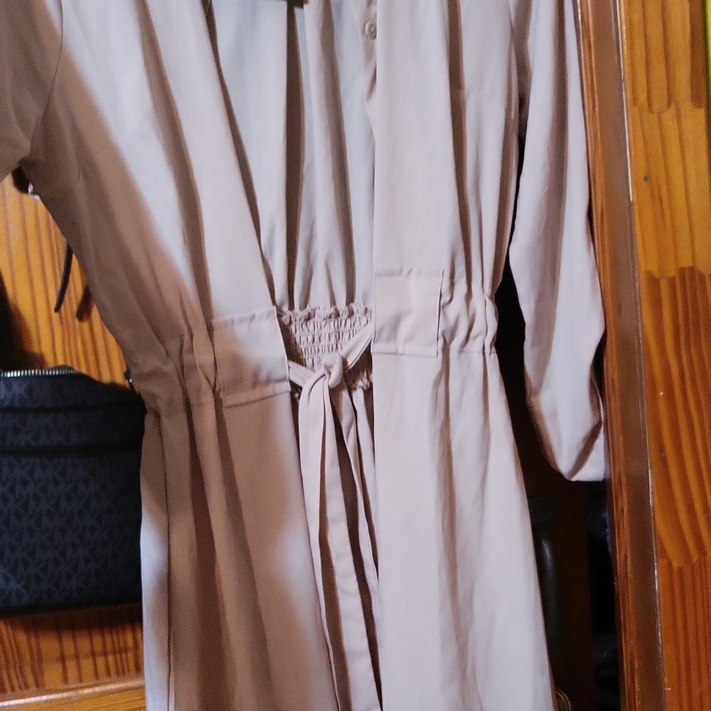 Elegant Beige Women's Dress
